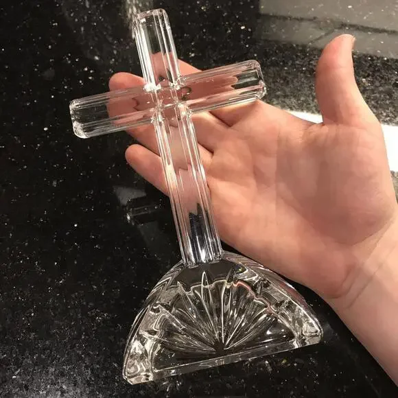 ✝️🎁Beautiful 7 Inch Marquis By Waterford Standing Cross Crystal Easter - Picture 5 of 12
